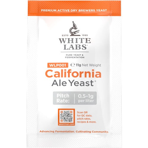 White Labs WLPD001  California Ale Premium Dry Yeast - 11 grams