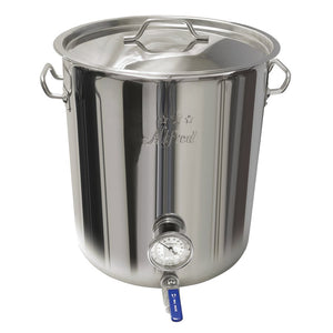 15 GAL Heavy Duty Stainless Steel 201 Kettle With Valve & Thermometer
