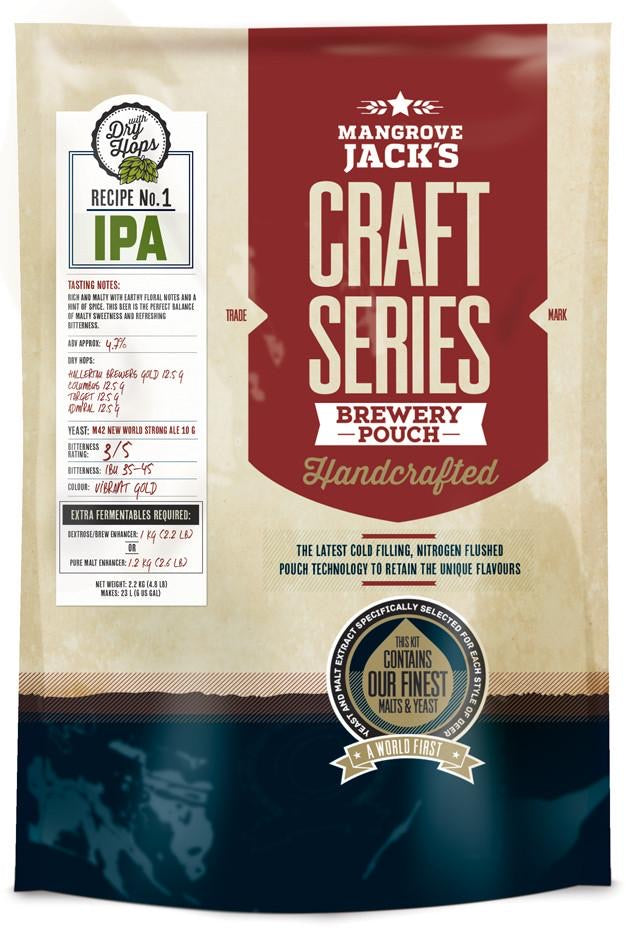 Mangrove Jack’s Australian Brewer’s Craft Series  IPA w Hops  Kit - Extract (Makes 23 Litres)